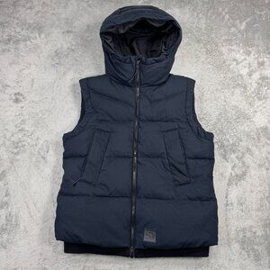 Kari Traa Down Puffer Vest Navy Sleeveless Jacket Womens M Full Zip Outdoor